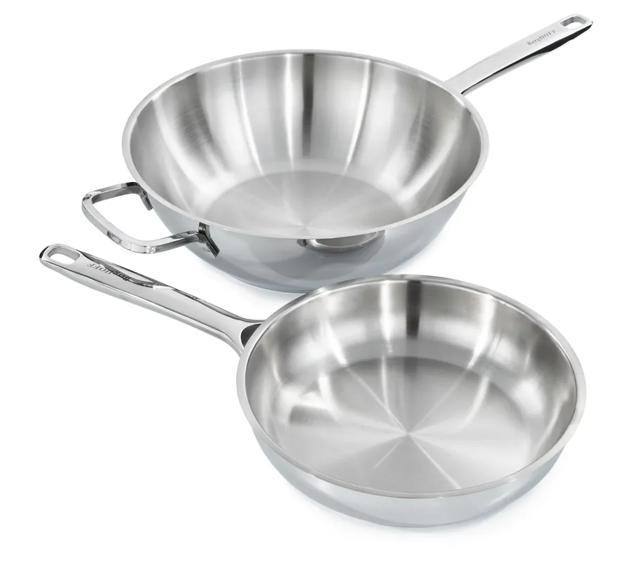 Wholesale BergHOFF Helix 2pc 18/10 Stainless Steel Stir Fry Cookware Set