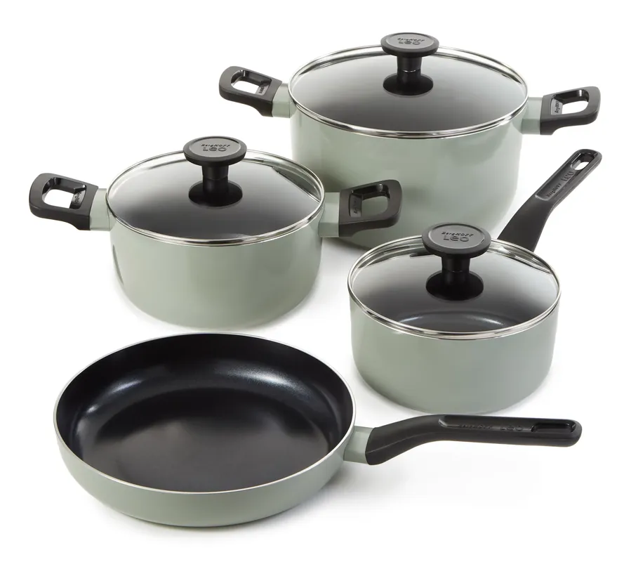 BergHOFF Leo Glints 7Pc Ceramic Nonstick Cookware Set Weekend Sale