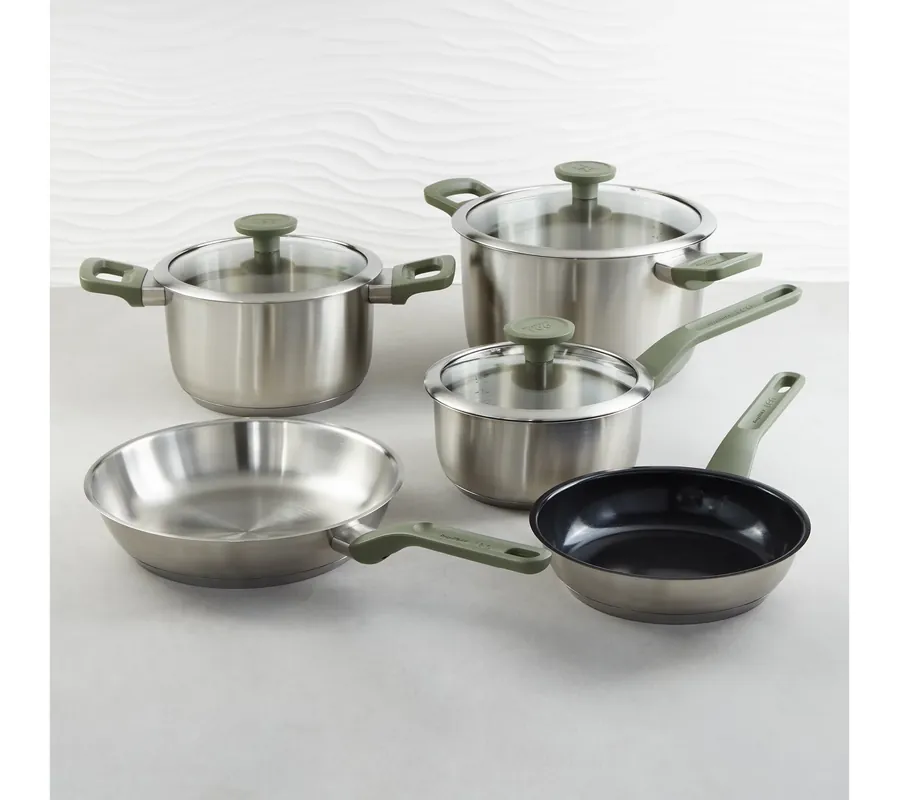 Editor’s Pick BergHOFF Bolt 8pc Recycled Stainless Steel Cookware Set