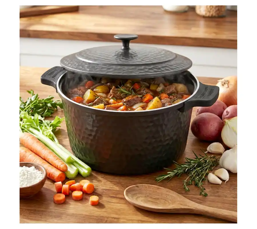 Time-Limited Gotham Steel 5 Quart Nonstick Ceramic HammeredDutch Oven