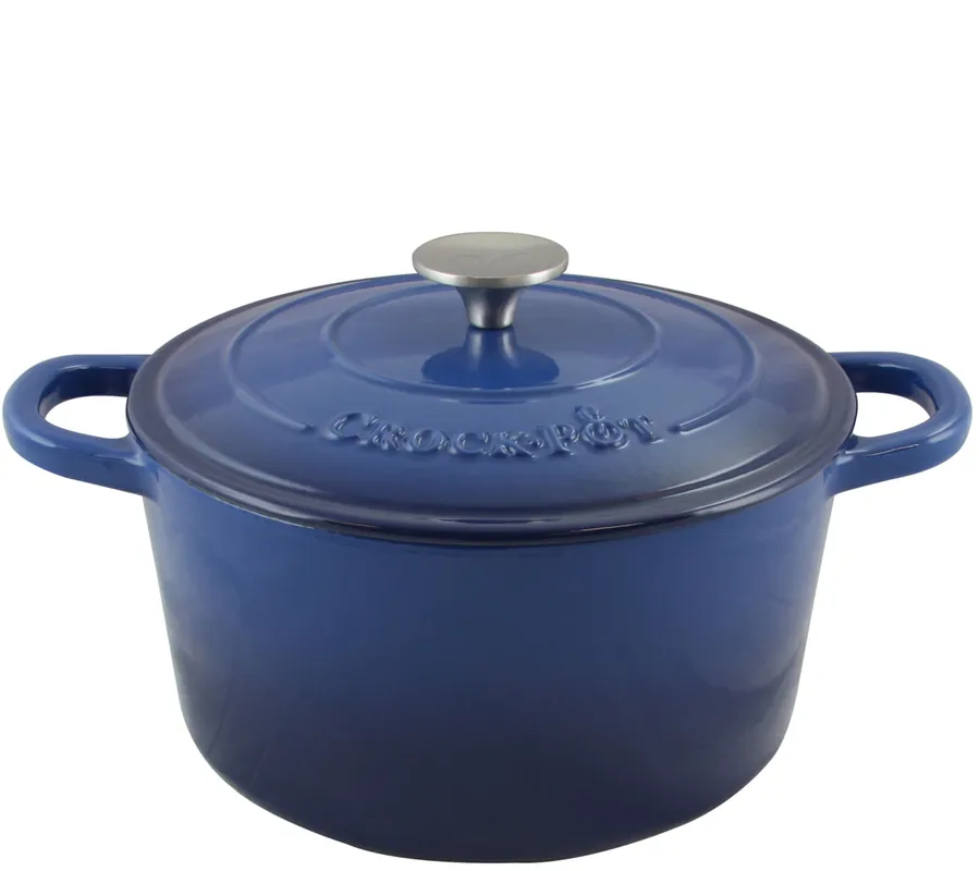 Same Day Shipping Crock-Pot Artisan 5-Quart Round Enameled Cast-Iron Dutch Oven