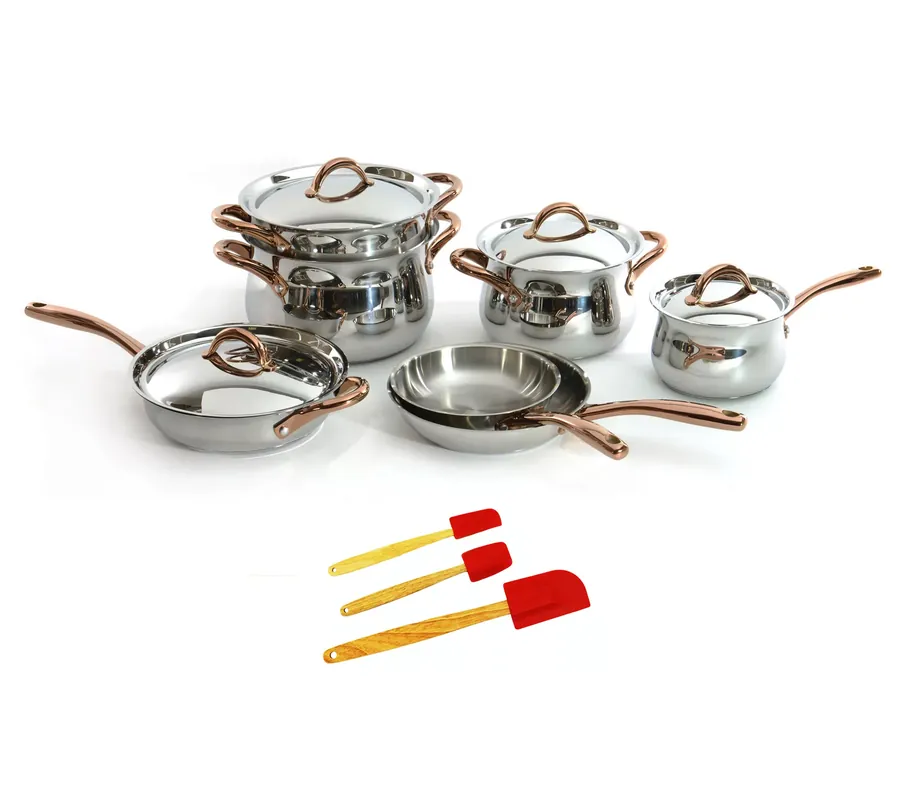 BergHOFF Ouro Gold 14pc 18/10 Stainless Steel Cookware Set Grab Now