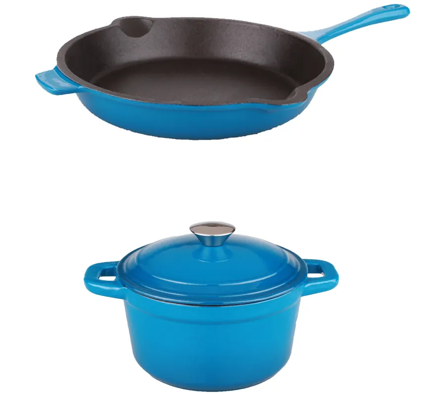Exclusive Offer BergHOFF Neo Cast Iron 3-Pc Set, 3-Qt Dutch Oven & 10" Fry Pa