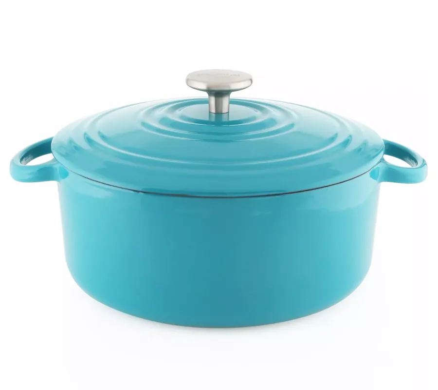 Direct From Factory Chantal 5-Qt Round Cast-Iron Dutch Oven w/ Lid