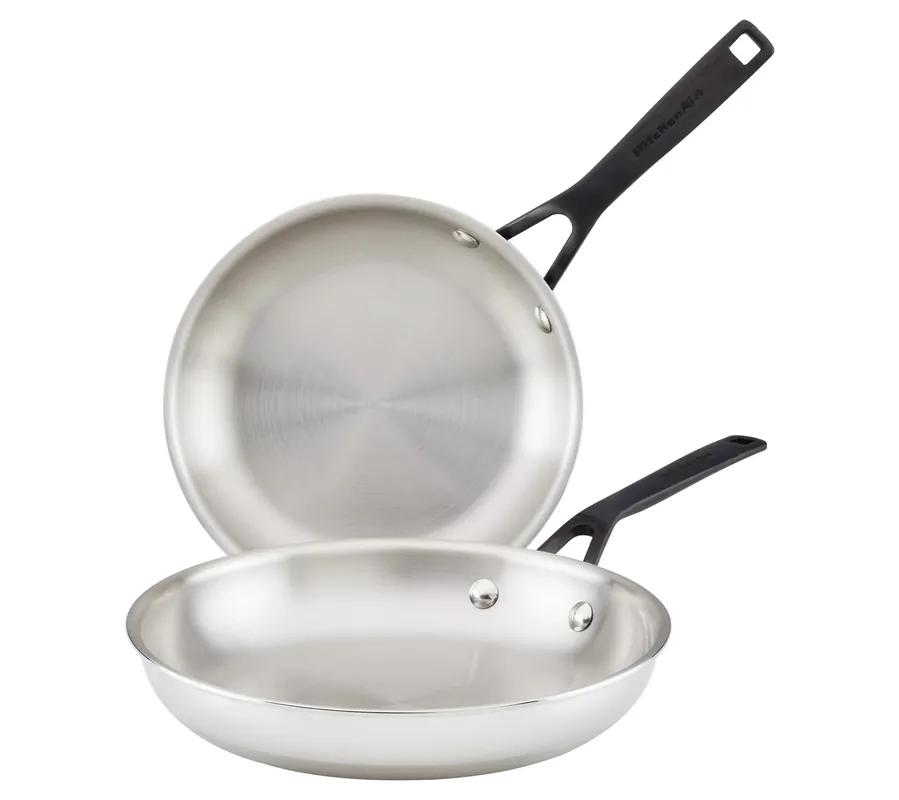KitchenAid 5-Ply Stainless Steel 2-piece FryingPan Set Super Sale