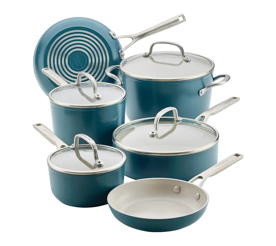 Crafted KitchenAid Hard-Anodized Ceramic Induction Cookware, 10pc