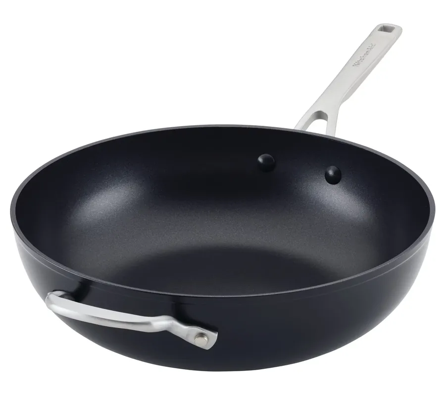 KitchenAid Hard-Anodized Induction Nonstick Wok, 12.25in Clearance