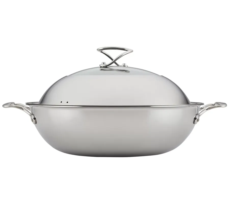 Grab Now Circulon Clad N onstick SteelSh ield 14in Silve r Covered Wok