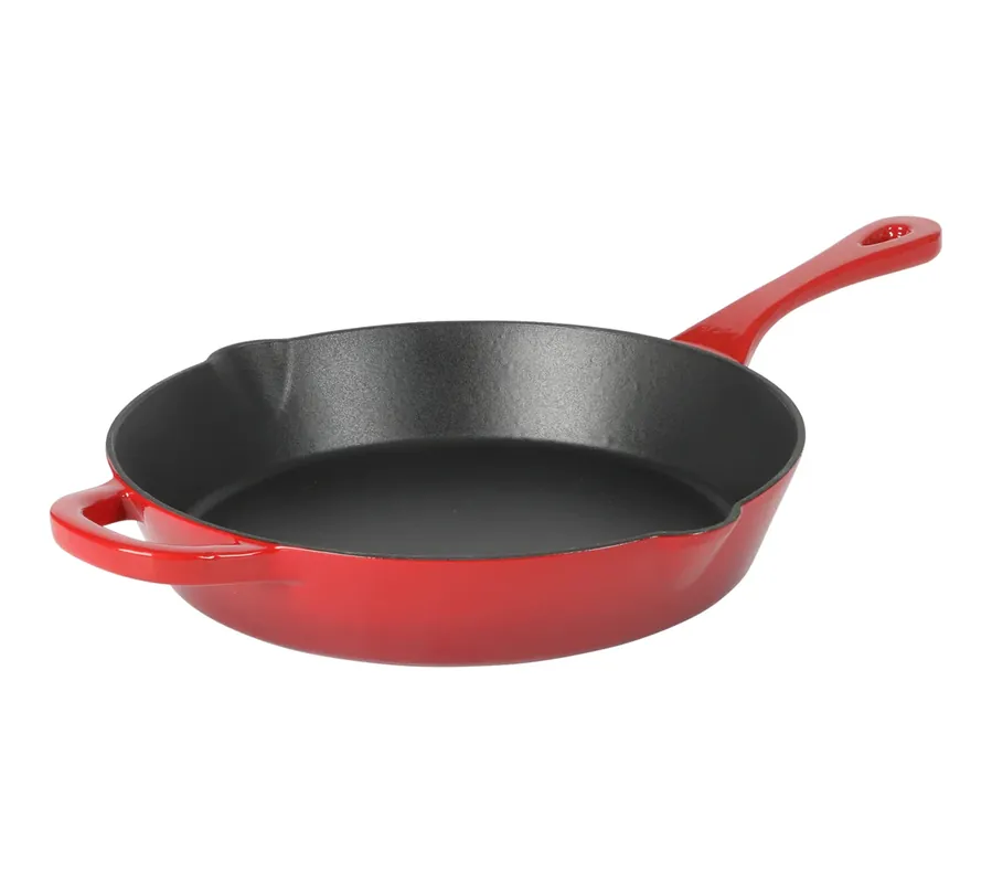 Viral Crock-Pot Artisan 12in Enameled Round Skillet Gradient Red