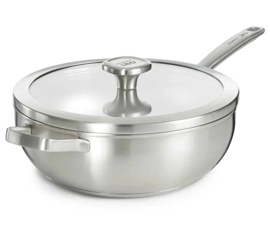 BergHOFF Graphite Recycled 18/10 Stainless Steel Wok, 5.2qt Limited Edition