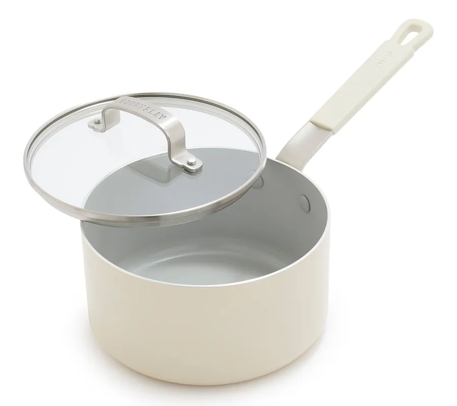 Bobby Flay by GreenPan Aluminum 2.53qt Saucepanwith Lid Free Returns