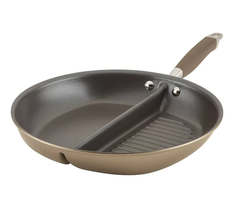Must Have Anolon Advanced Home Hard-Anodized Grill & Griddle Pan, 12.5in