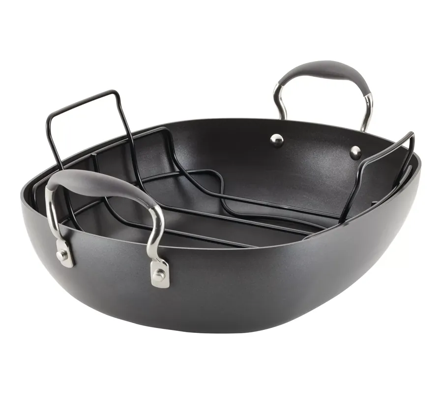 Order Now Anolon Advanced Hard Anodized Nonstick Roaste r with Rack