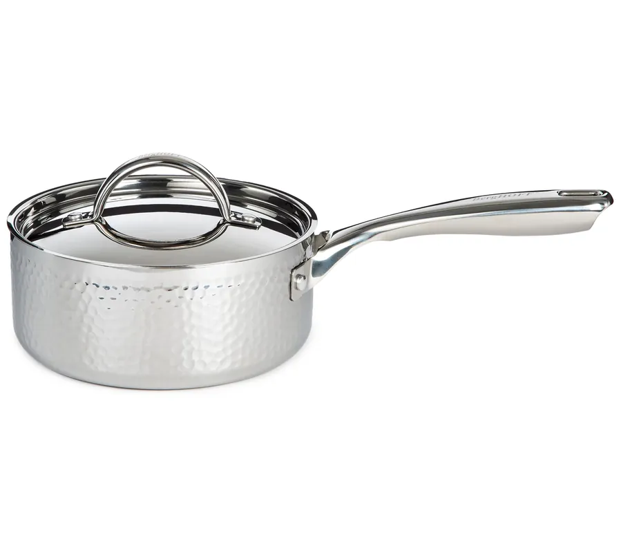 Certified BergHOFF Vintage Tri-Ply 18/10 SS 7" Saucepan 2qt., Hammered