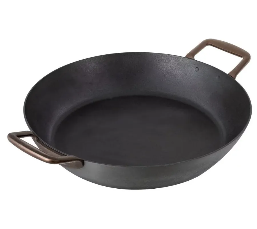 Original Kuhn Rikon 11" Black Star Iron Frying Pan w/ Side Handles
