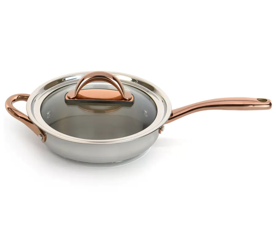 Hot Deal BergHOFF Ouro Gold 18/10 Stainless Steel 9.5" Deep Skillet