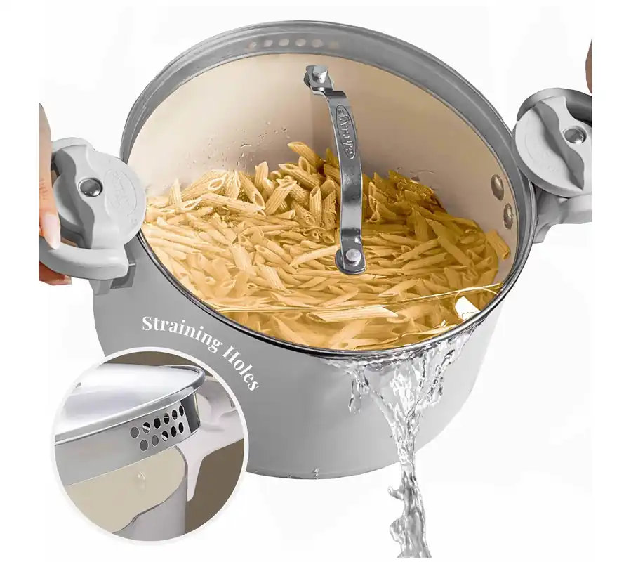 Gotham Steel Light Grey Ultra Nonstick Ceramic5-Qt Pasta Pot Place Order