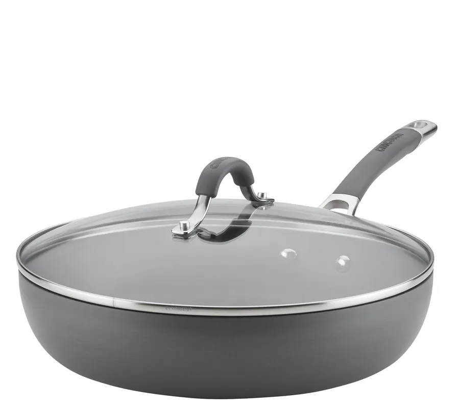Circulon Radiance Nonstick Deep Fry Pan with Li, 12" Professional Grade