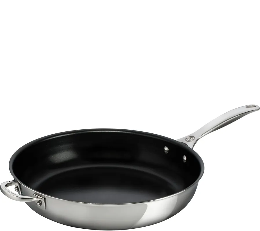 Worldwide Shipping Le Creuset 12-1/2" Nonstick Deep Fry Pan with Helper Handle