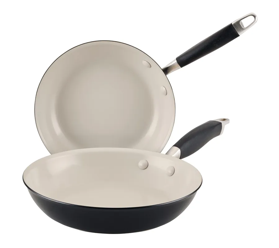 Anolon Advanced Ceramic 2 Pc Nonstick Frying Pan Set, Black Viral