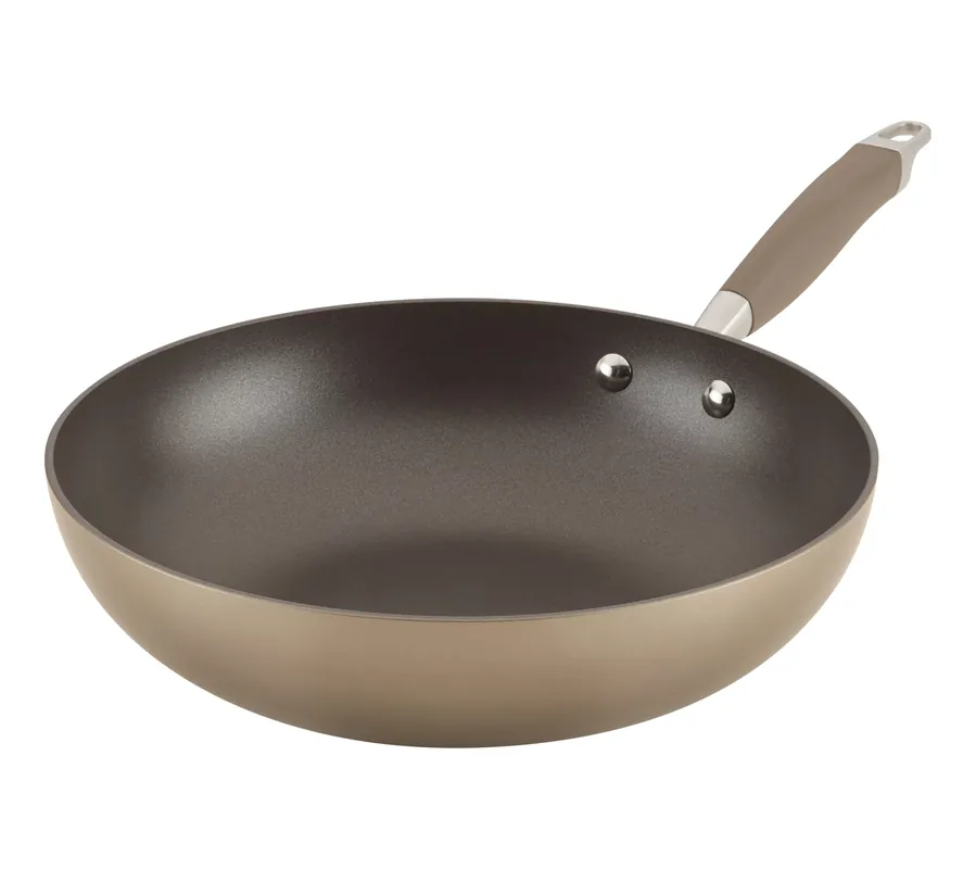 Budget Anolon Advanced Home Hard-Anodized Nonstick Stir Fry Pan, 12in