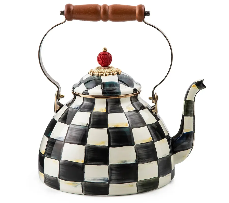 Today Only "As Is" Mackenzie- Childs 3-Quart Enamel Tea Kettle