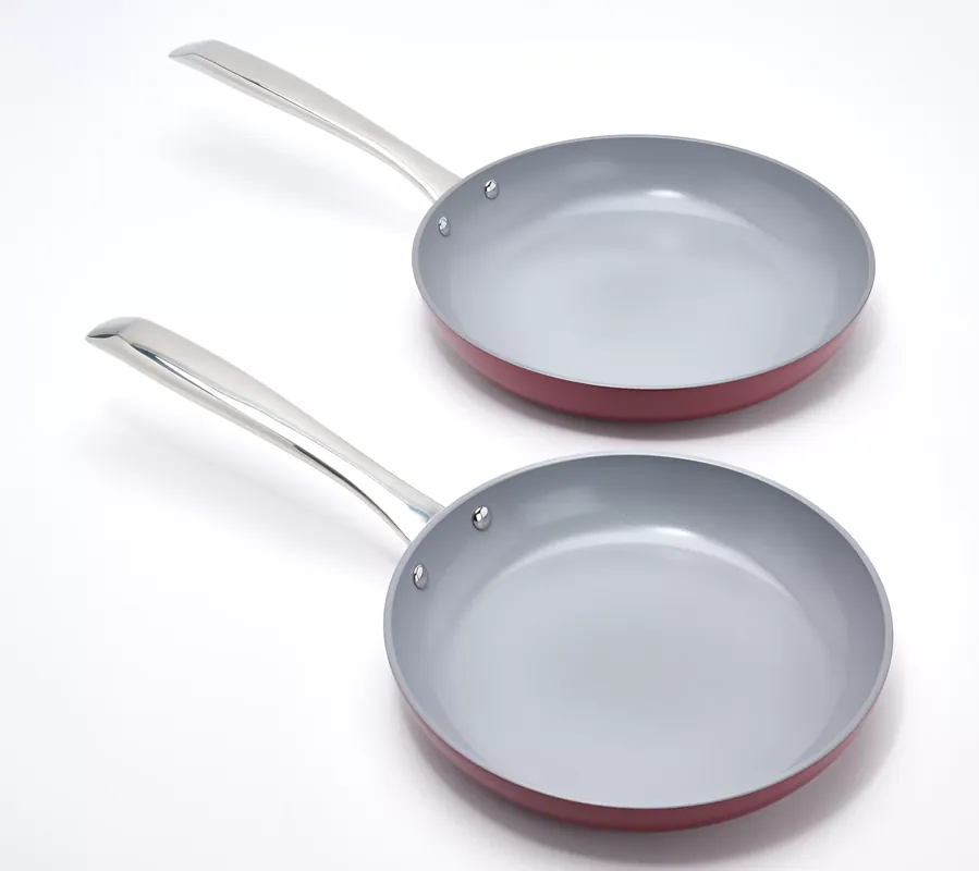 "As Is" Technique Hard Anodized Nonstick 2-Pc Fry Pan Set In Demand