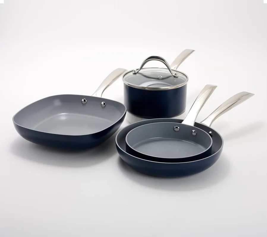 "As Is" Technique 4-Pc Ceramic Nonstick Hard Anodized Set Crafted