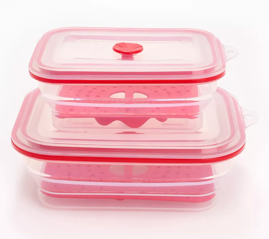 Time-Limited "As Is" Prepology S/2 Silicone Collapsible Micro Steamers