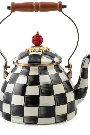 "As Is" Mackenzie- Childs 2-Quart Enamel Tea Kettle Limited Time