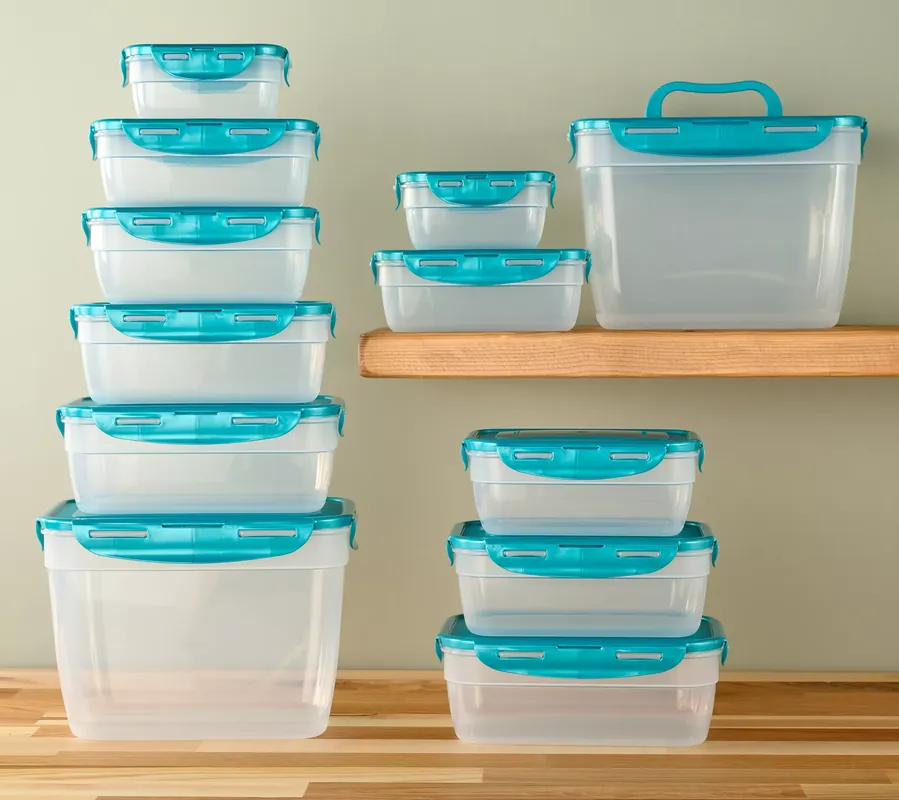 Brand New LocknLock 12-Pc Nestable Rectangle Storage Set w/ (2) Handle Lids