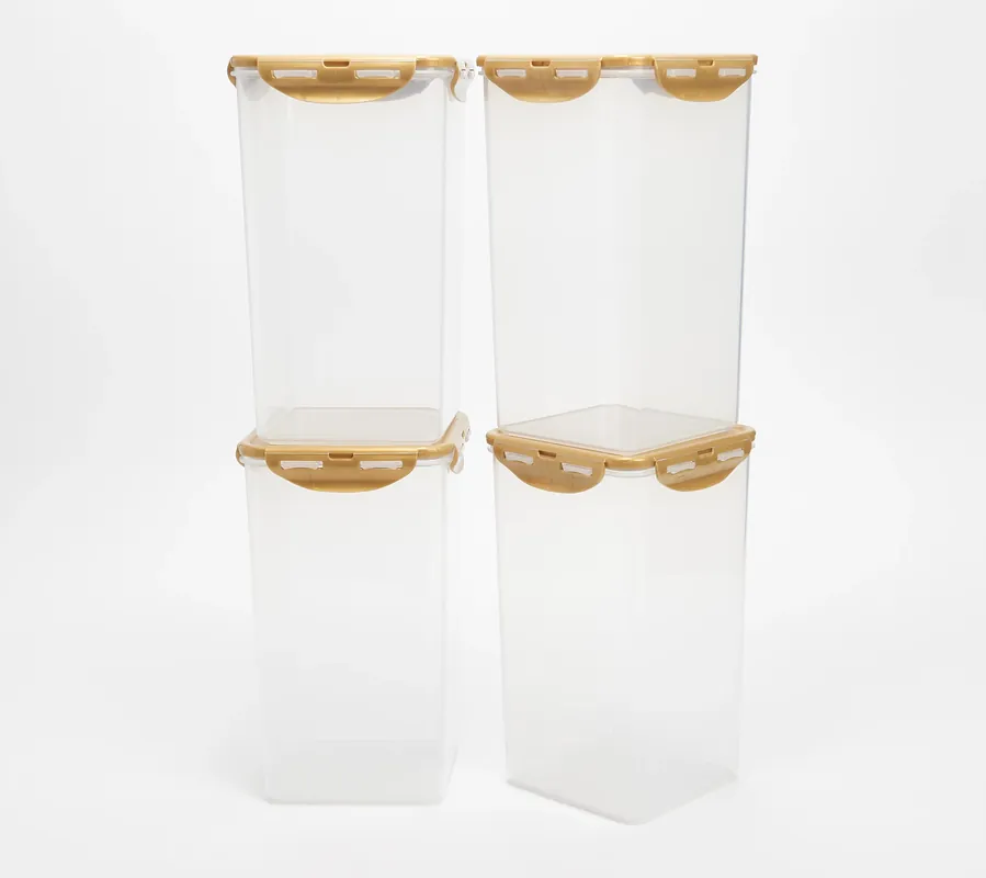 LocknLock 4 piece Tall Canister Storage Set Super Sale
