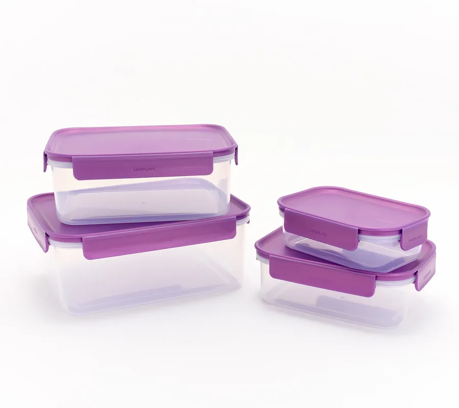 LocknLock 4-Pc Nestable Rectangle Storage Set Super Sale