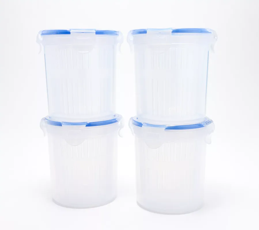 LocknLock Set of (4) 3-Cup Pickling Canisters w/ Lift Out Trays Markdown
