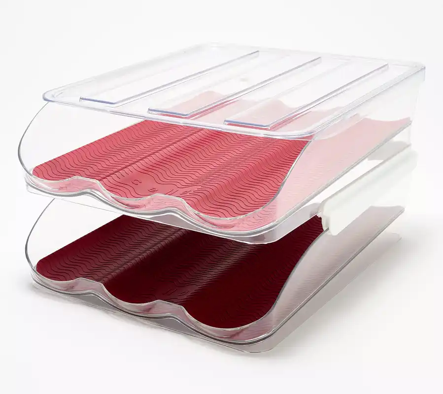 Cella Set of 2 Clear 18-Count Rolling Egg Organizers Price Cut