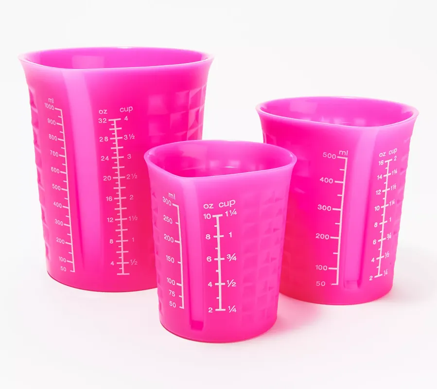 Low Price KOCHBLUME 3-Piece Silicone Measuring Cup Set