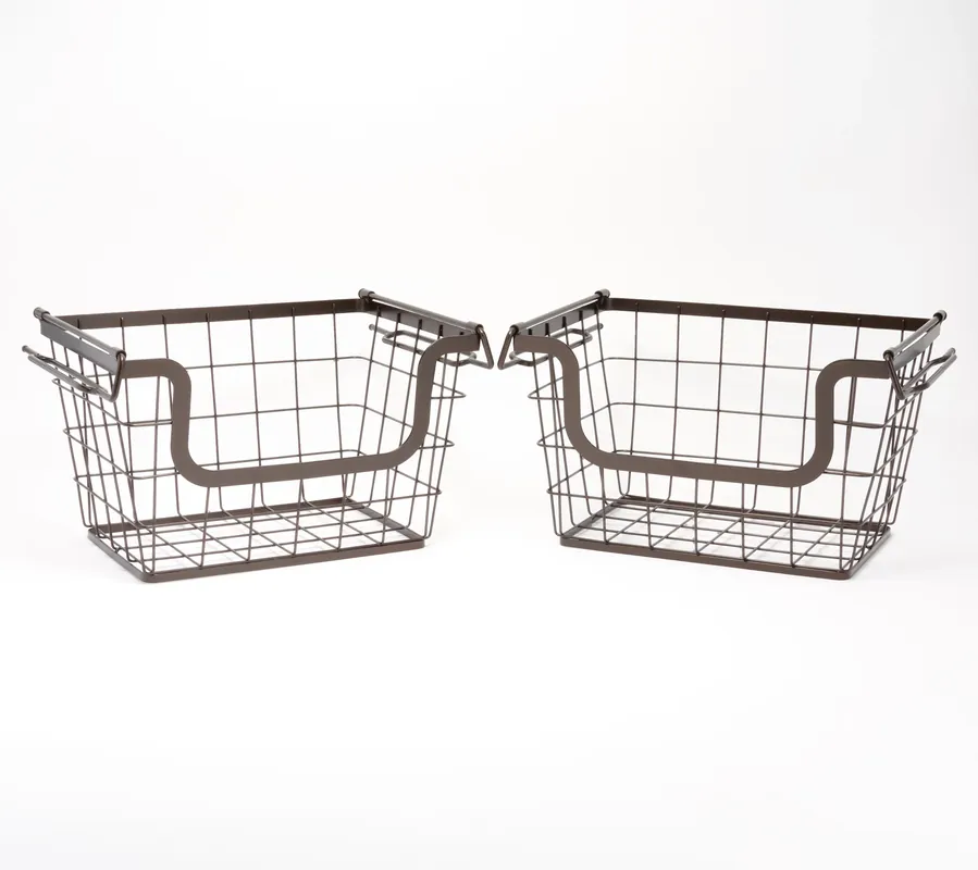 Secure Checkout Pop-It Set of 2 Wire Sliding and Stackable Drawers
