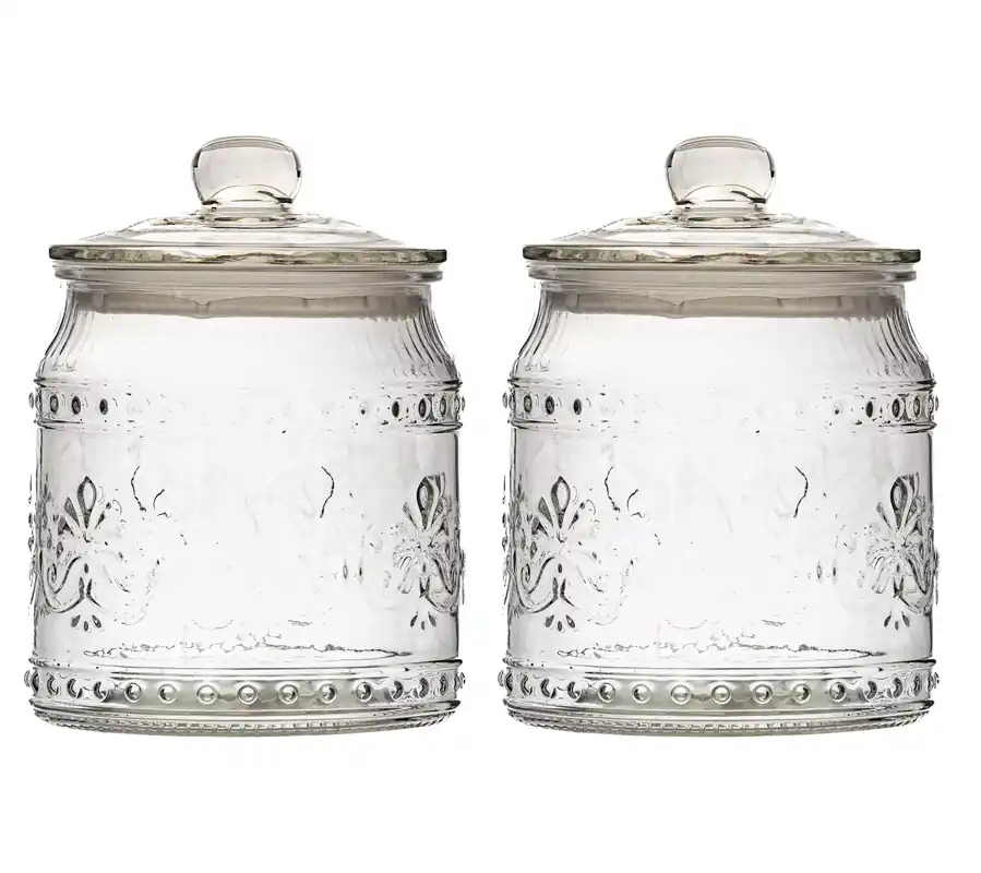 Big Sale 10 Strawberry Street Set of 2 Wentworth Glass Canister