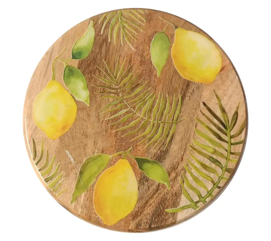"As Is" Temp-tations 12" Mango Wood Lazy Susan Worldwide Shipping
