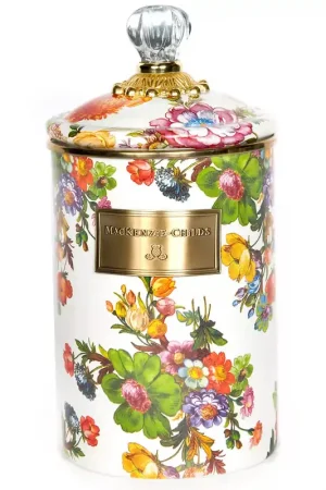 "As Is" Mackenzie- Childs Large Flower Market Canister Big Sale