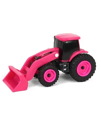 1/64 ERTL Collect N Play Case IH Pink Tractor with Loader Popular