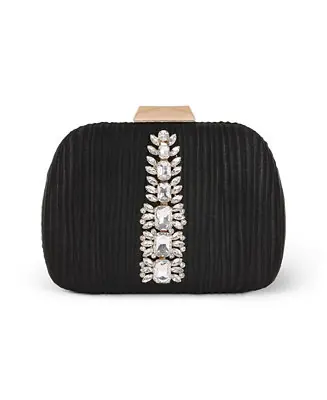 Popular Woman's Halo Crystal Panel Minaudiere