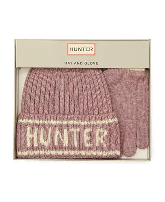 Original Metallic Rib Logo Cuff Beanie and Gloves Boxed Gift Set