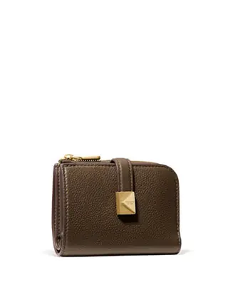 Must Have Deco Pebbled Leather Compact Wallet