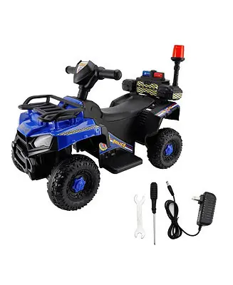 6V Kids Police Ride-On ATV, Electric Toy with 4 Wheels, Light, Sound & Foot Pedal Drive Free Delivery