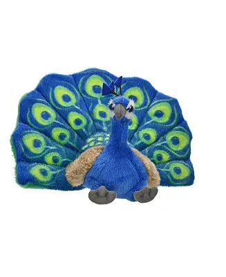 Cuddlekins Mini Peacock Stuffed Animal, 8 Inches Secure Checkout