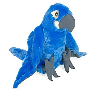 Warranty Included Cuddlekins Hyacinth Macaw Stuffed Animal, 12 Inches