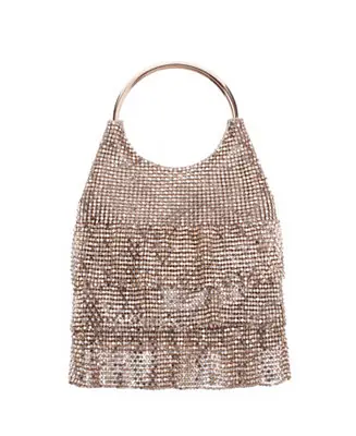 3-Tiered Crystal Mesh Ruffle Pouch Bag Holiday Sale