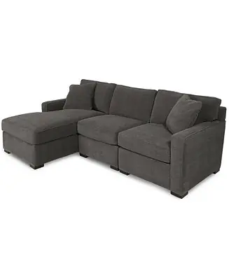 Radley 3-Piece Fabric Chaise Sectional Sofa Popular