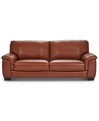 Cobbie Leather 89" Sofa, Macy's Exclusive One Day Deal